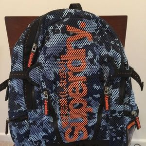 Super dry Blue mesh camo backpack NWT